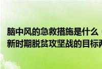 脑中风的急救措施是什么（新时期脱贫攻坚的目标2个确保（新时期脱贫攻坚战的目标两个确保指的是））