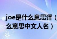 joe是什么意思译（joe是什么意思（joe是什么意思中文人名））