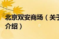 北京双安商场（关于北京双安商场的基本详情介绍）