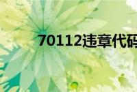 70112违章代码（7011违章代码）