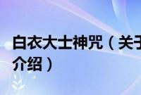 白衣大士神咒（关于白衣大士神咒的基本详情介绍）