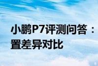 小鹏P7评测问答：小鹏P7智享版和智尊版配置差异对比