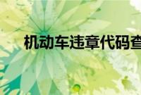 机动车违章代码查询（1244违章代码）