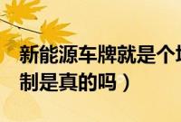 新能源车牌就是个坑（上海新能源牌照8年限制是真的吗）