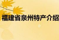 福建省泉州特产介绍（福建省泉州特产列表）