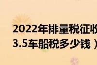 2022年排量税征收标准表（1.6、2.0、2.4、3.5车船税多少钱）