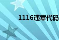 1116违章代码（6011违章代码）