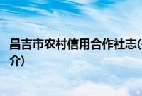 昌吉市农村信用合作社志(关于昌吉市农村信用合作社志的简介)