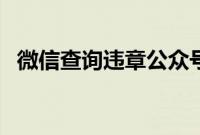 微信查询违章公众号（微信交通违章查询）