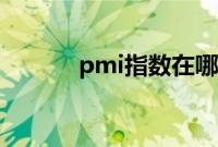 pmi指数在哪里看（pmi指数）