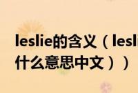 leslie的含义（leslie象征着什么意义（leslie什么意思中文））