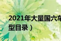 2021年大量国六车上市（国6排放标准的车型目录）