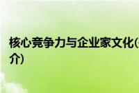 核心竞争力与企业家文化(关于核心竞争力与企业家文化的简介)