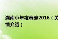 湖南小年夜春晚2016（关于湖南小年夜春晚2016的基本详情介绍）