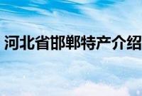 河北省邯郸特产介绍（河北省邯郸特产列表）