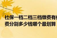 社保一档二档三档缴费有何区别（社保一档、二档、三档缴费分别多少钱哪个最划算）