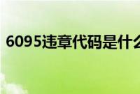 6095违章代码是什么意思（5004违章代码）