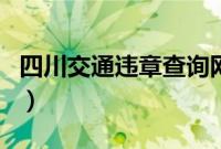 四川交通违章查询网官方（四川交通违章查询）