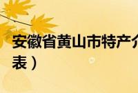 安徽省黄山市特产介绍（安徽省黄山市特产列表）