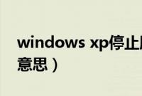 windows xp停止服务（XP停止服务是什么意思）