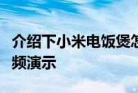 介绍下小米电饭煲怎么样及小米电饭煲真机视频演示