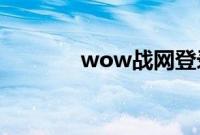 wow战网登录（wow 战网）