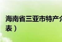 海南省三亚市特产介绍（海南省三亚市特产列表）