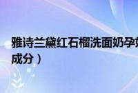 雅诗兰黛红石榴洗面奶孕妇能用吗（雅诗兰黛红石榴洗面奶成分）