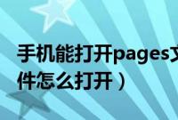 手机能打开pages文件的app（手机pages文件怎么打开）