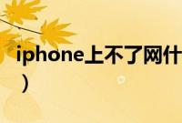 iphone上不了网什么情况（iphone上不了网）