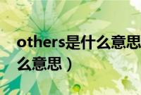 others是什么意思翻译成中文（others是什么意思）