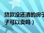 贷款没还清的房子可以卖吗（未还清贷款的房子可以卖吗）