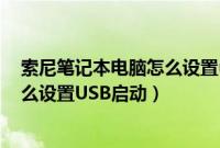 索尼笔记本电脑怎么设置u盘启动（索尼vaio笔记本电脑怎么设置USB启动）