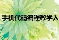 手机代码编程教学入门（写代码用什么软件）