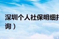 深圳个人社保明细打印（深圳个人社保明细查询）