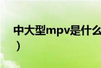 中大型mpv是什么意思（mpv是什么意思？）