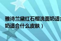 雅诗兰黛红石榴洗面奶适合什么皮肤（雅诗兰黛红石榴洗面奶适合什么皮肤）