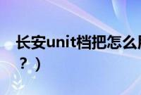 长安unit档把怎么用（长安UNIT挡杆怎么用？）