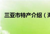 三亚市特产介绍（海南省三亚市特产大全）