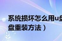 系统损坏怎么用u盘重装（电脑系统坏了用u盘重装方法）