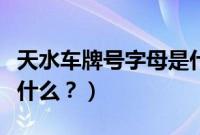 天水车牌号字母是什么（天水车牌代表字母是什么？）