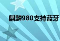 麒麟980支持蓝牙（麒麟980支持5g吗）