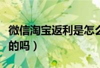 微信淘宝返利是怎么回事（微信淘宝返利是真的吗）