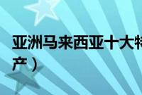 亚洲马来西亚十大特产（亚洲马来西亚十大特产）