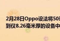 2月28日Oppo设法将50毫米全画幅等效F24相机模块压缩到仅8.26毫米厚的设备中