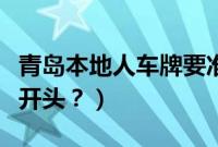 青岛本地人车牌要准备什么（青岛车牌是什么开头？）