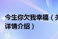 今生你欠我幸福（关于今生你欠我幸福的基本详情介绍）