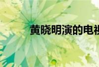 黄晓明演的电视剧（黄晓明简介）