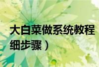 大白菜做系统教程（大白菜U盘怎么做系统详细步骤）