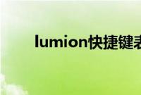 lumion快捷键表（lumion快捷键）